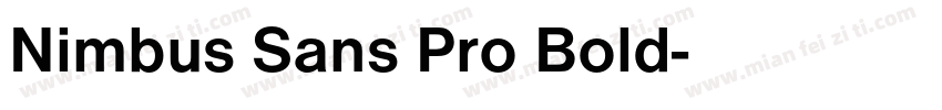 Nimbus Sans Pro Bold字体转换